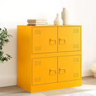 Moderne Dressoir met koudgewalst staal en praktisch design - Mosterdgeel / 1 - Dressoirs & buffetkasten