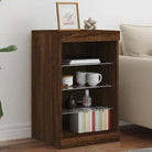 Moderne dressoir met LED-verlichting en duurzaam bewerkt hout - bruin eikenkleur / 1 - Dressoirs & buffetkasten