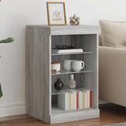Moderne dressoir met LED-verlichting en duurzaam bewerkt hout - Grijs sonoma / 1 - Dressoirs & buffetkasten