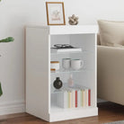 Moderne dressoir met LED-verlichting en duurzaam bewerkt hout - Wit / 1 - Dressoirs & buffetkasten