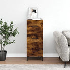 Moderne Dressoir met Metalen Poten en Behandeld Hout - Gerookt eiken / 1 - Dressoirs & buffetkasten