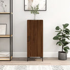 Moderne dressoir met metalen poten en bewerkt hout - Bruineiken / 1 - Dressoirs & buffetkasten