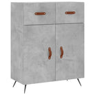Moderne dressoir met metalen poten en bewerkt hout - Dressoirs & buffetkasten
