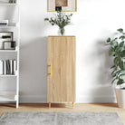 Moderne Dressoir met metalen poten en bewerkt hout in grijs sonoma - Sonoma eiken / 1 - Dressoirs & buffetkasten