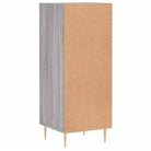 Moderne Dressoir met metalen poten en bewerkt hout in grijs sonoma - Dressoirs & buffetkasten