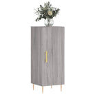 Moderne Dressoir met metalen poten en bewerkt hout in grijs sonoma - Dressoirs & buffetkasten