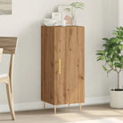Moderne Dressoir met metalen poten en bewerkt hout in grijs sonoma - artisanaal eikenkleurig / 1 - Dressoirs &