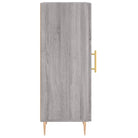 Moderne Dressoir met metalen poten en bewerkt hout in grijs sonoma - Dressoirs & buffetkasten