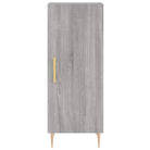 Moderne Dressoir met metalen poten en bewerkt hout in grijs sonoma - Dressoirs & buffetkasten