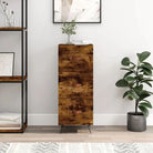 Moderne dressoir met metalen poten en bewerkt hout voor een tijdloze look - Gerookt eiken / 1 - Dressoirs & buffetkasten