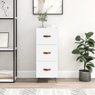 Moderne dressoir met metalen poten en bewerkt hout voor een tijdloze look - Wit / 1 - Dressoirs & buffetkasten
