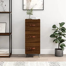 Moderne dressoir met metalen poten en bewerkt hout voor een tijdloze look - Bruineiken / 1 - Dressoirs & buffetkasten