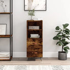 Moderne dressoir met metalen poten en bewerkt hout voor een tijdloze uitstraling - Gerookt eiken / 1 - Dressoirs &
