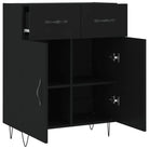 Moderne dressoir met metalen poten en bewerkt hout voor een tijdloze uitstraling - Dressoirs & buffetkasten