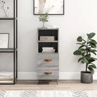 Moderne dressoir met metalen poten en bewerkt hout voor een tijdloze uitstraling - Grijs sonoma / 1 - Dressoirs &