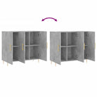 Moderne dressoir met metalen poten en bewerkt hout voor een tijdloze uitstraling - Dressoirs & buffetkasten
