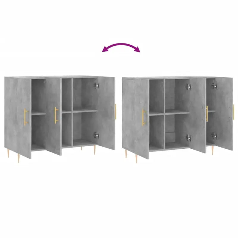 Moderne dressoir met metalen poten en bewerkt hout voor een tijdloze uitstraling - Dressoirs & buffetkasten