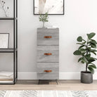 Moderne dressoir met metalen poten en bewerkt hout voor een tijdloze look - Grijs sonoma / 1 - Dressoirs & buffetkasten