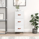 Moderne dressoir met metalen poten en bewerkt hout voor een tijdloze look - Hoogglans wit / 1 - Dressoirs & buffetkasten