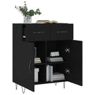 Moderne dressoir met metalen poten en bewerkt hout voor een tijdloze uitstraling - Dressoirs & buffetkasten
