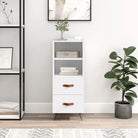 Moderne dressoir met metalen poten en bewerkt hout voor een tijdloze uitstraling - Wit / 1 - Dressoirs & buffetkasten