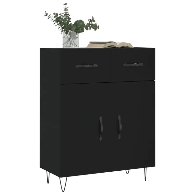 Moderne dressoir met metalen poten en bewerkt hout voor een tijdloze uitstraling - Dressoirs & buffetkasten