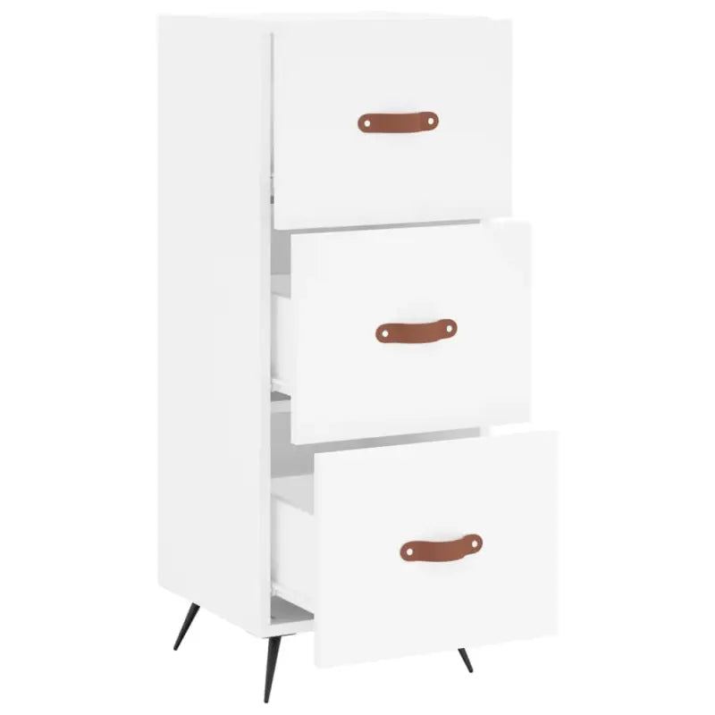 Moderne dressoir met metalen poten en bewerkt hout voor een tijdloze look - Dressoirs & buffetkasten