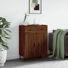 Moderne dressoir met metalen poten en bewerkt hout voor een tijdloze look - Bruineiken / 1 - Dressoirs & buffetkasten