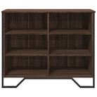 Moderne dressoir met metalen poten en bewerkt hout voor een tijdloze uitstraling - Dressoirs & buffetkasten