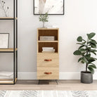 Moderne dressoir met metalen poten en bewerkt hout voor een tijdloze uitstraling - Sonoma eiken / 1 - Dressoirs &