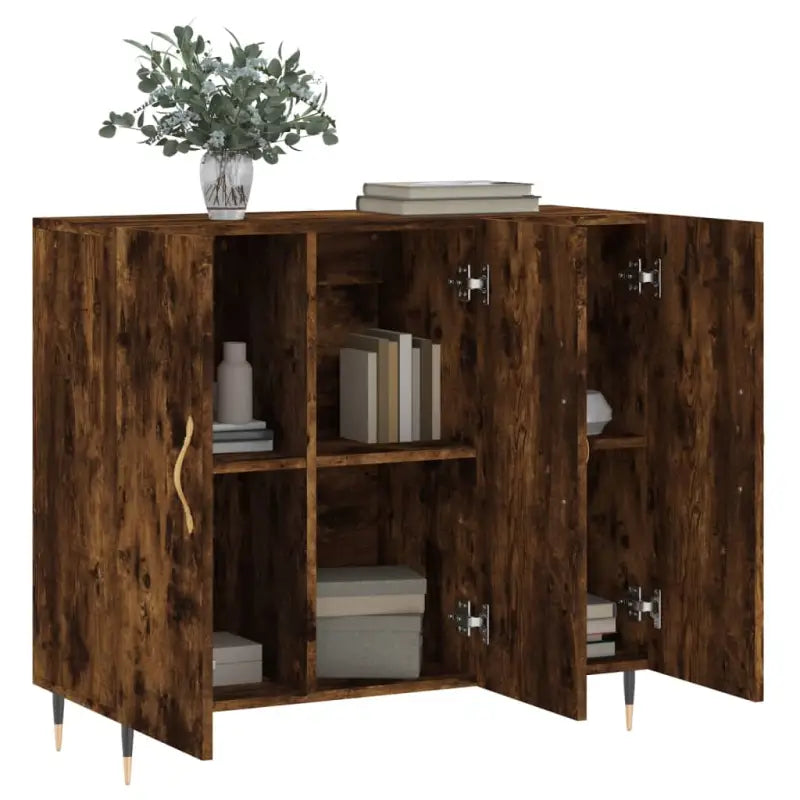 Moderne dressoir met metalen poten en bewerkt hout voor je huis - Dressoirs & buffetkasten