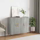 Moderne dressoir met metalen poten en bewerkt hout voor je huis - Grijs sonoma / 1 - Dressoirs & buffetkasten