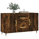 Moderne dressoir met metalen poten en bewerkt hout voor thuis - Dressoirs & buffetkasten