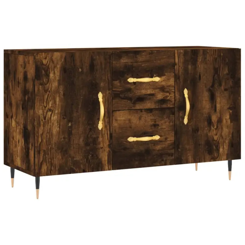 Moderne dressoir met metalen poten en bewerkt hout voor thuis - Dressoirs & buffetkasten