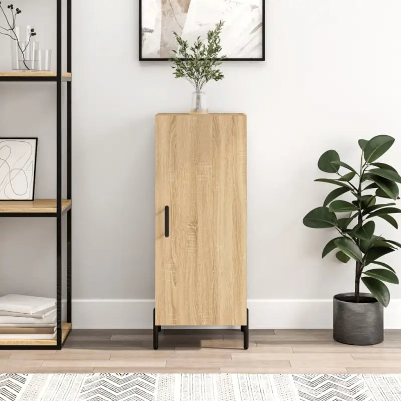 Moderne dressoir met metalen poten en gerookt eiken bewerkt hout - Sonoma eiken / 1 - Dressoirs & buffetkasten