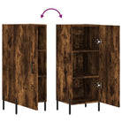 Moderne dressoir met metalen poten en gerookt eiken bewerkt hout - Dressoirs & buffetkasten