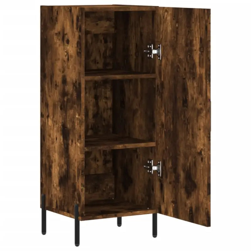 Moderne dressoir met metalen poten en gerookt eiken bewerkt hout - Dressoirs & buffetkasten
