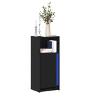 Moderne Dressoir met RGB LED-verlichting en bewerkt hout voor elke stijl - Zwart / 1 / 42.5 cm - Dressoirs &