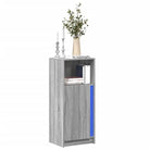 Moderne Dressoir met RGB LED-verlichting en bewerkt hout voor elke stijl - Grijs sonoma / 1 / 42.5 cm - Dressoirs &