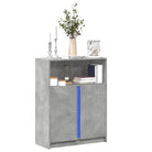 Moderne Dressoir met RGB LED-verlichting en bewerkt hout voor elke stijl - Betongrijs / 1 / 77 cm - Dressoirs &