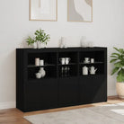 Moderne dressoir met rgb led-verlichting en duurzaam bewerkt hout - Dressoirs & buffetkasten