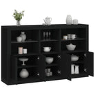 Moderne dressoir met rgb led-verlichting en duurzaam bewerkt hout - Zwart / 1 - Dressoirs & buffetkasten