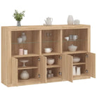 Moderne dressoir met rgb led-verlichting en duurzaam bewerkt hout - Sonoma eiken / 1 - Dressoirs & buffetkasten