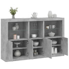 Moderne dressoir met rgb led-verlichting en duurzaam bewerkt hout - Betongrijs / 1 - Dressoirs & buffetkasten