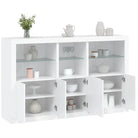 Moderne dressoir met rgb led-verlichting en duurzaam bewerkt hout - Wit / 1 - Dressoirs & buffetkasten