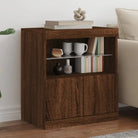 Moderne dressoir met rgb led-verlichting en duurzame bewerkte hout - bruin eikenkleur / 1 - Dressoirs & buffetkasten