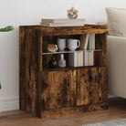 Moderne dressoir met rgb led-verlichting en duurzame bewerkte hout - Gerookt eiken / 1 - Dressoirs & buffetkasten