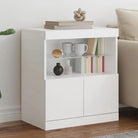 Moderne dressoir met rgb led-verlichting en duurzame bewerkte hout - Wit / 1 - Dressoirs & buffetkasten