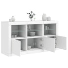 Moderne dressoir met rgb led-verlichting en hoogwaardig bewerkt hout - Wit / 1 - Dressoirs & buffetkasten