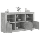 Moderne dressoir met rgb led-verlichting en hoogwaardig bewerkt hout - Betongrijs / 1 - Dressoirs & buffetkasten